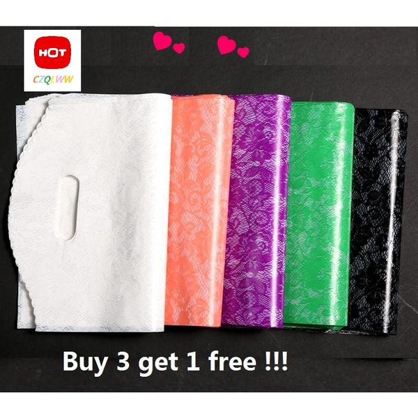 50pcs/lot Multi size Lace pattern Gift Bag Plastic Shopping Bags Jewelry Boutique Gift Clothing Packaging Plastic Bags