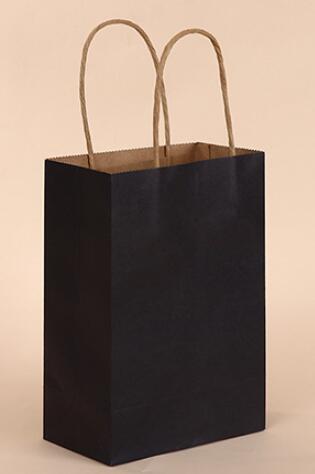50pcs 15x21x8cm Kraft Paper Bags Environmental Protection Black White Color Paper Bags Wedding Birthday Party Gift Bags Supply